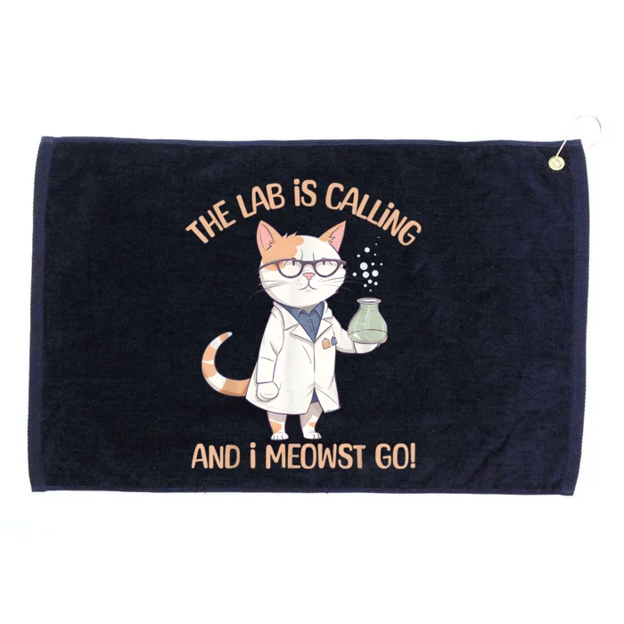 Lab Calling Science Funny Lab Cat Laboratory Chemistry Grommeted Golf Towel