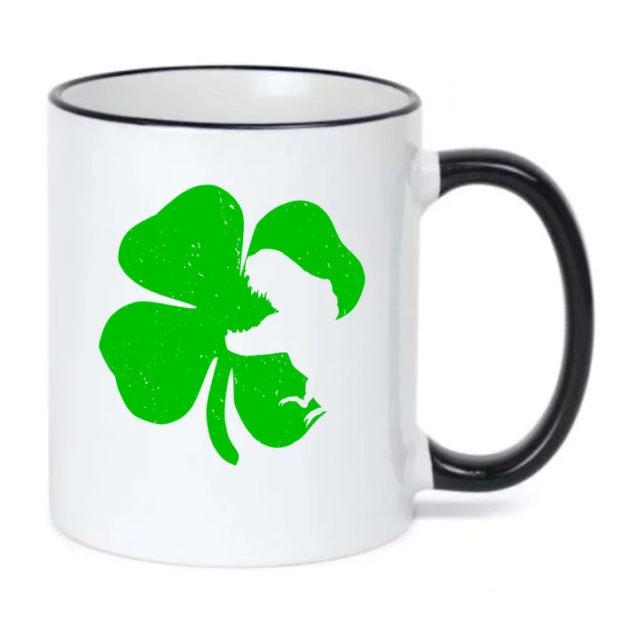 Lucky Clover St Patrick's Dinosaur Black Color Changing Mug