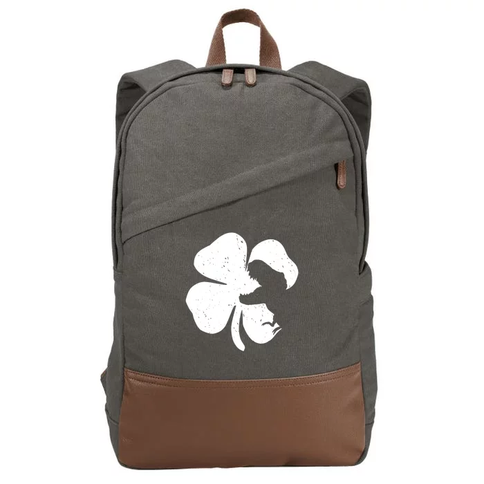 Lucky Clover St Patrick's Dinosaur Cotton Canvas Backpack