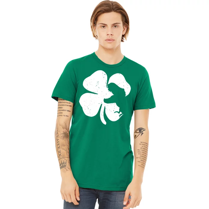 Lucky Clover St Patrick's Dinosaur Premium T-Shirt