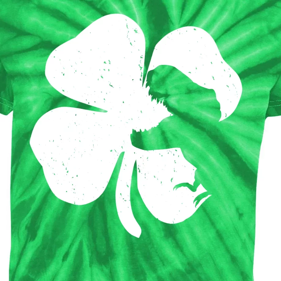 Lucky Clover St Patrick's Dinosaur Kids Tie-Dye T-Shirt