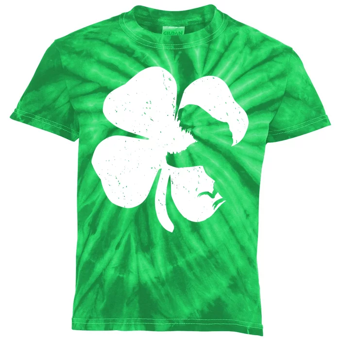 Lucky Clover St Patrick's Dinosaur Kids Tie-Dye T-Shirt