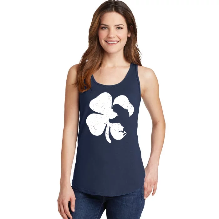 Lucky Clover St Patrick's Dinosaur Ladies Essential Tank