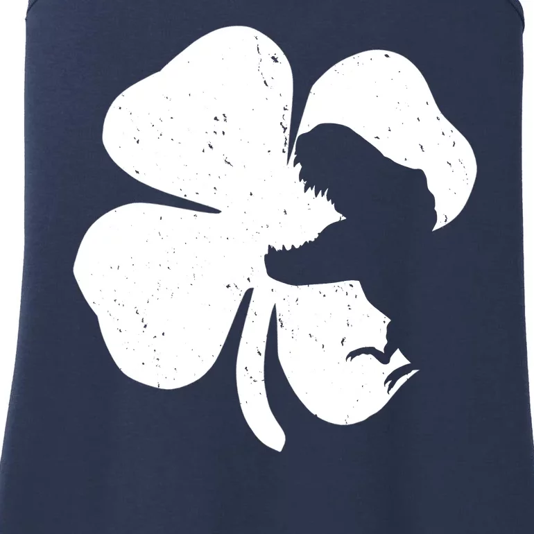 Lucky Clover St Patrick's Dinosaur Ladies Essential Tank