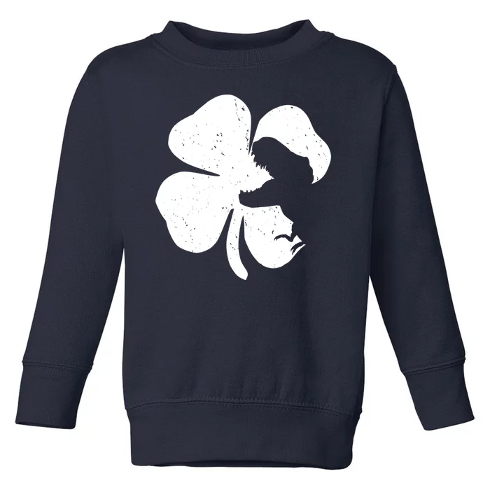 Lucky Clover St Patrick's Dinosaur Toddler Sweatshirt