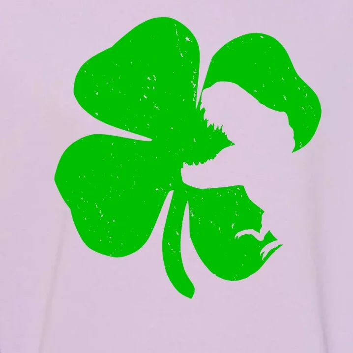 Lucky Clover St Patrick's Dinosaur Garment-Dyed Sweatshirt