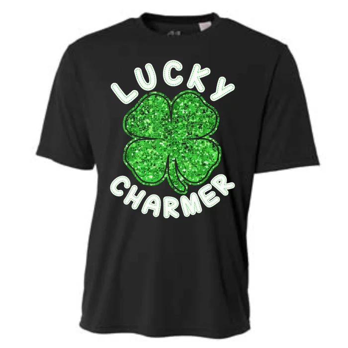 Lucky Charmer St Patricks Day Shamrock Cooling Performance Crew T-Shirt