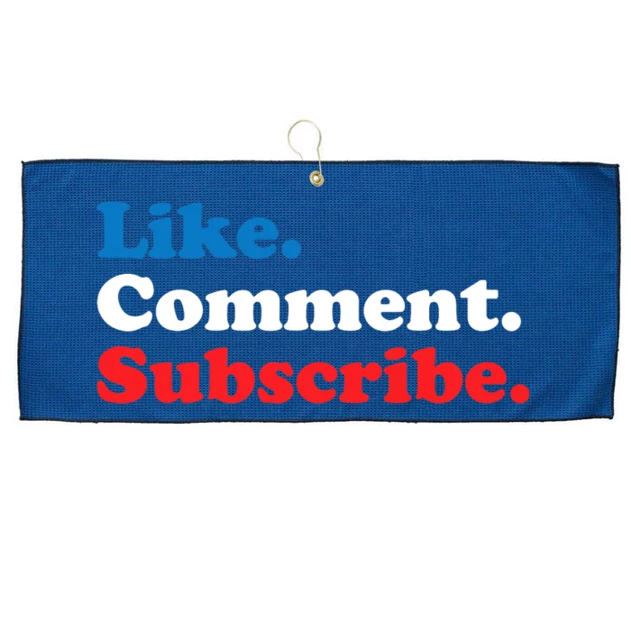 Like Comment Subscribe Vlogger Social Media Blogger Large Microfiber Waffle Golf Towel