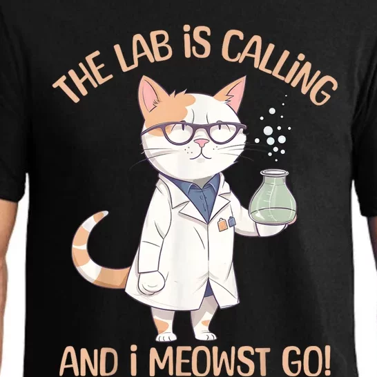 Lab Calling Science Funny Lab Cat Laboratory Chemistry Pajama Set