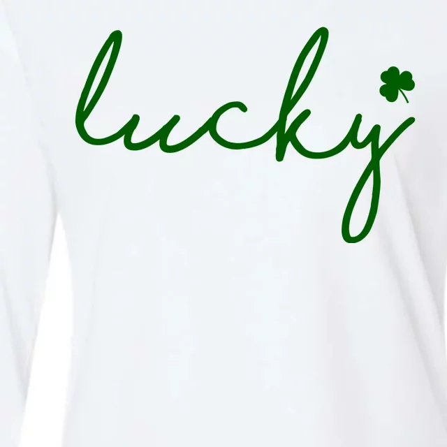 Lucky Clover St Patrick's Day Womens Cotton Relaxed Long Sleeve T-Shirt