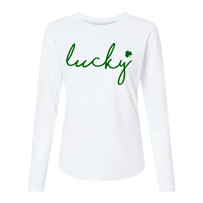 Lucky Clover St Patrick's Day Womens Cotton Relaxed Long Sleeve T-Shirt