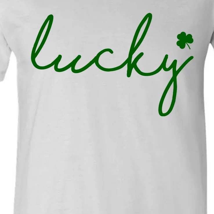 Lucky Clover St Patrick's Day V-Neck T-Shirt