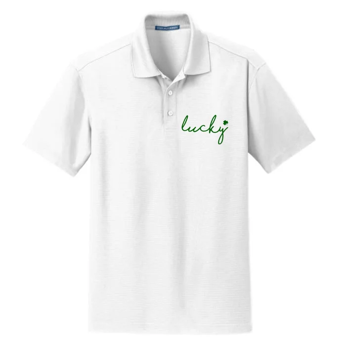 Lucky Clover St Patrick's Day Dry Zone Grid Performance Polo