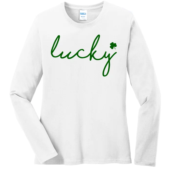 Lucky Clover St Patrick's Day Ladies Long Sleeve Shirt