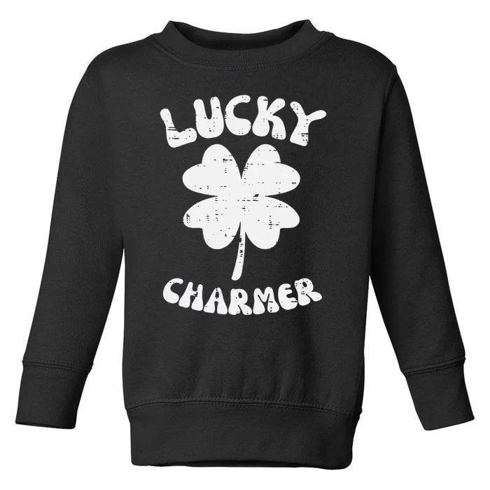 Lucky Charmer Shamrock Saint St Patricks Day Toddler Sweatshirt