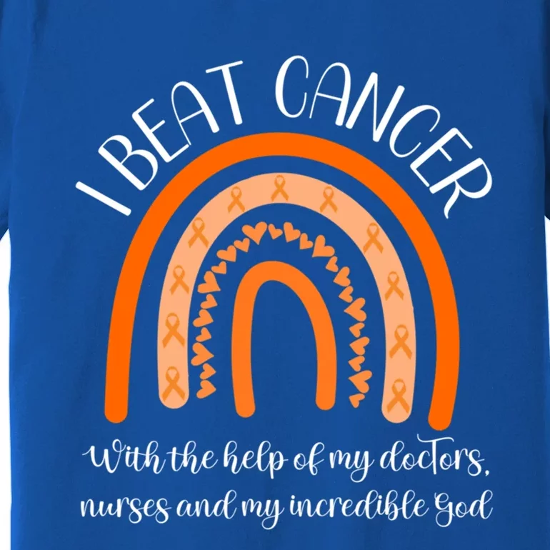 Leukemia Cancer Survivor End Chemo I Beat Cancer Awareness Gift Premium T-Shirt