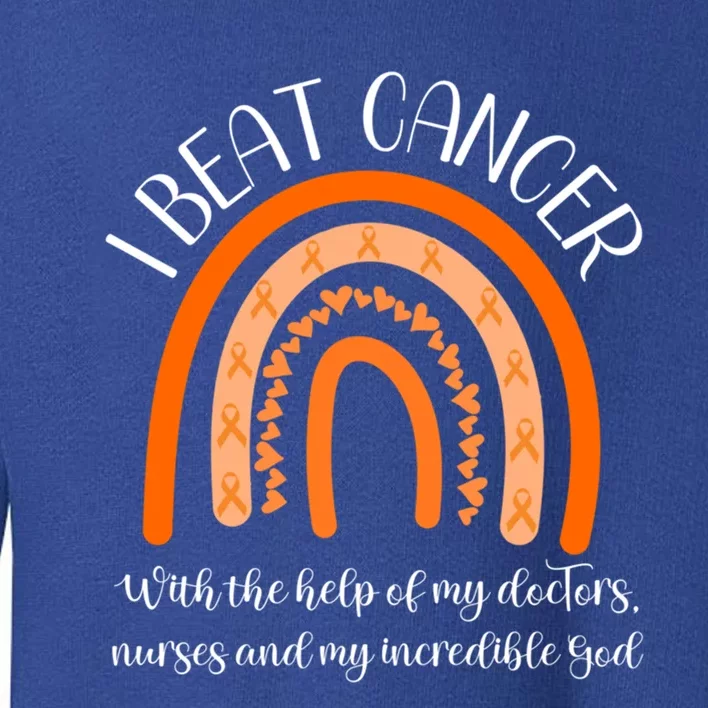 Leukemia Cancer Survivor End Chemo I Beat Cancer Awareness Gift Toddler Sweatshirt