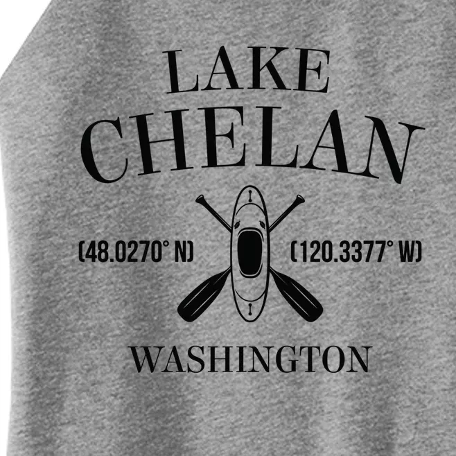 Lake Chelan State Park Washington Kayak Kayaking Meaningful Gift Women’s Perfect Tri Rocker Tank