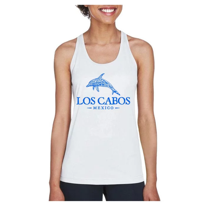 Los Cabos San Lucas Mexico Dolphin Souvenir Women's Racerback Tank