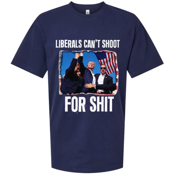 Liberals CanT Shoot For Shit Gift Sueded Cloud Jersey T-Shirt