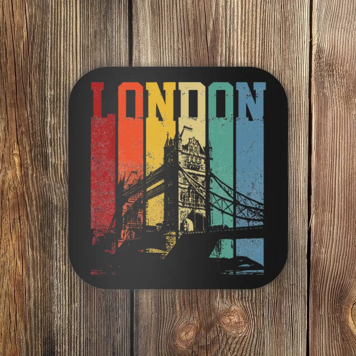 London City Tower Bridge England United Kingdom Vintage Coaster