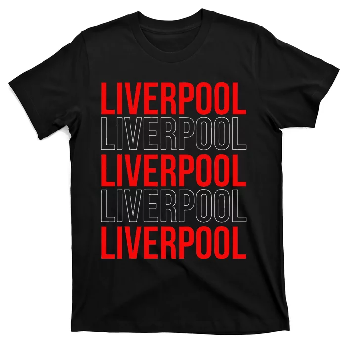 Liverpool City Tourist Souvenir Gift Uk England T-Shirt