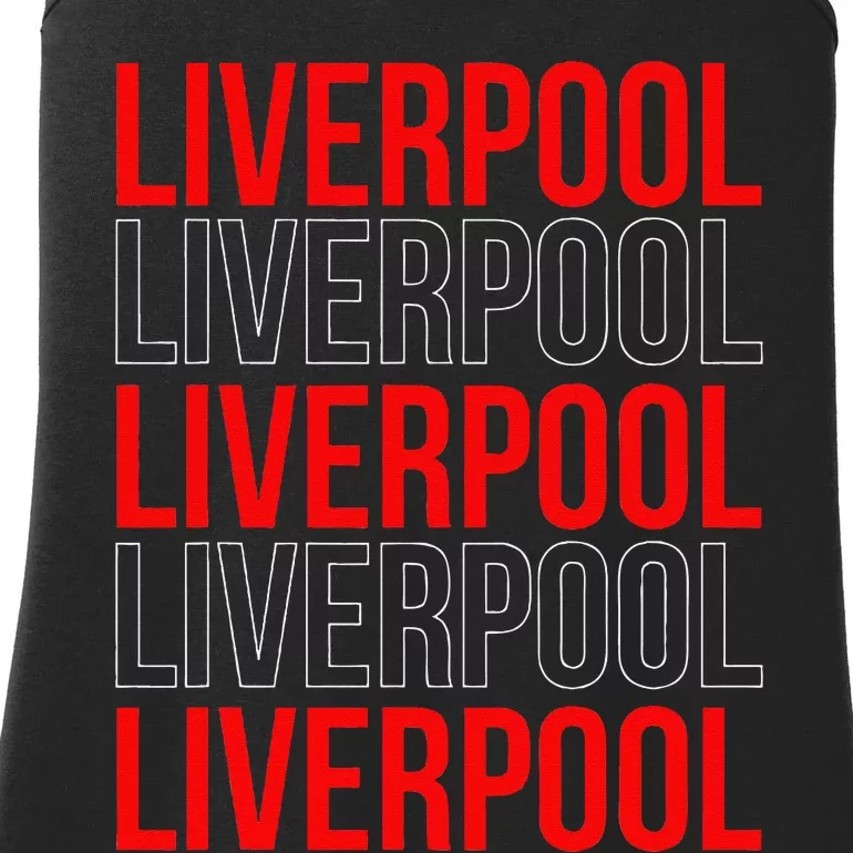 Liverpool City Tourist Souvenir Gift Uk England Ladies Essential Tank