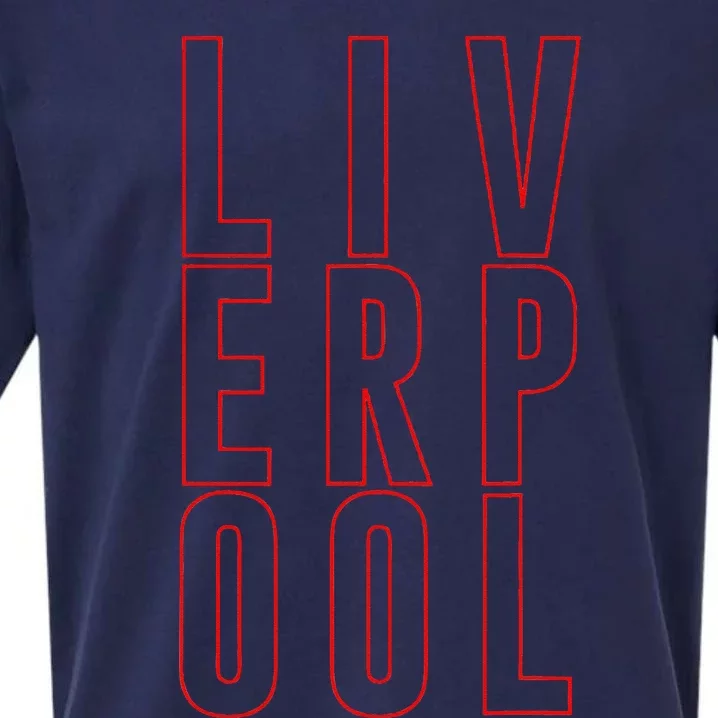 Liverpool City Tourist Souvenir Gift Uk England Sueded Cloud Jersey T-Shirt