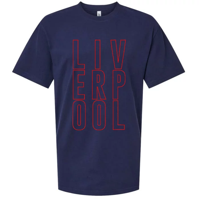 Liverpool City Tourist Souvenir Gift Uk England Sueded Cloud Jersey T-Shirt