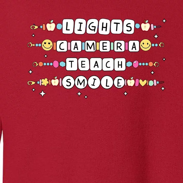 Lights Camera Teach Smile Toddler Sweatshirt