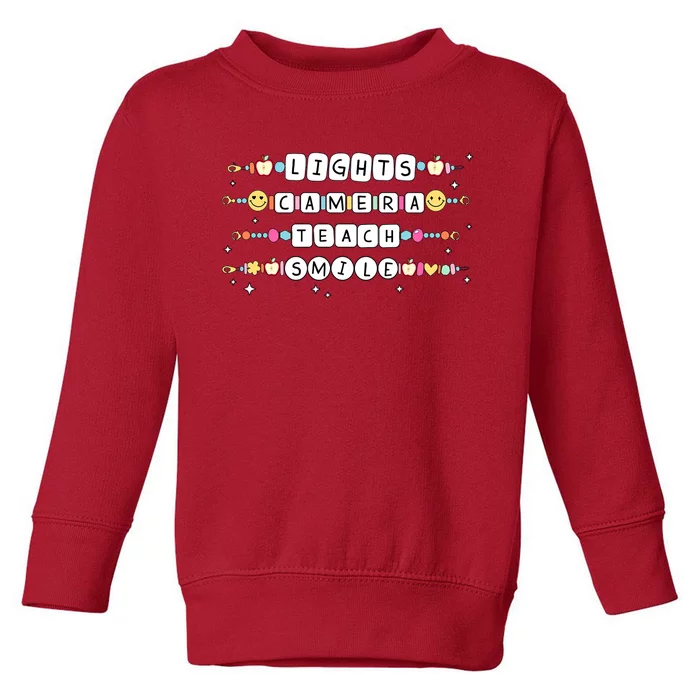 Lights Camera Teach Smile Toddler Sweatshirt