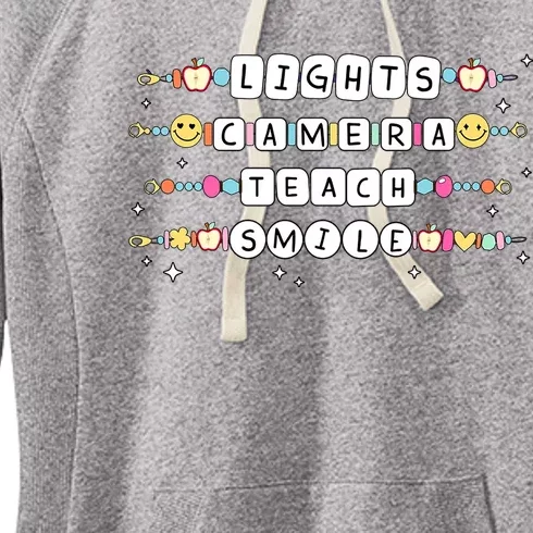 Lights Camera Teach Smile Women's Fleece Hoodie