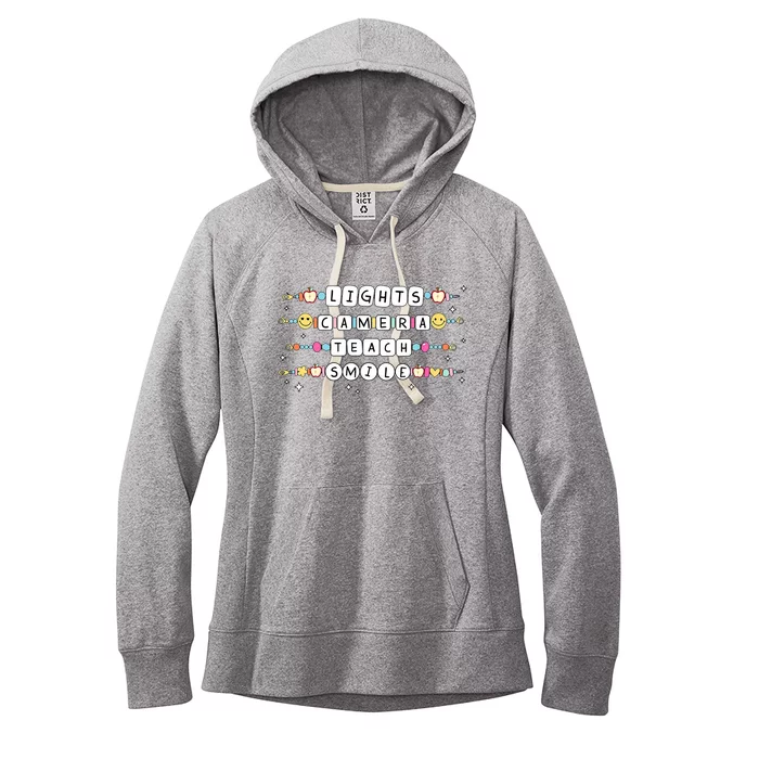 Lights Camera Teach Smile Women's Fleece Hoodie