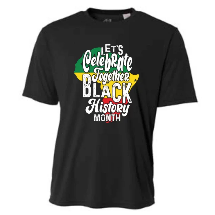 Let's Celebrate Together Black History Month Afro African Pride Cooling Performance Crew T-Shirt