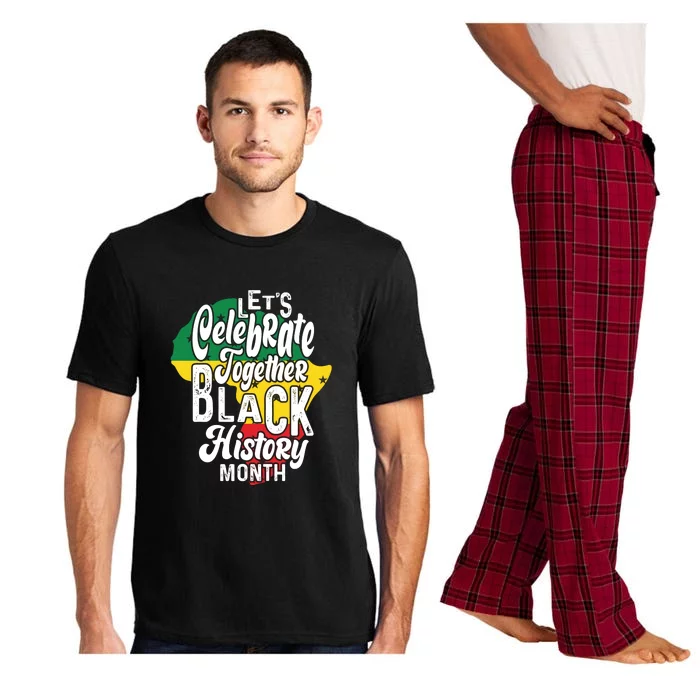 Let's Celebrate Together Black History Month Afro African Pride Pajama Set