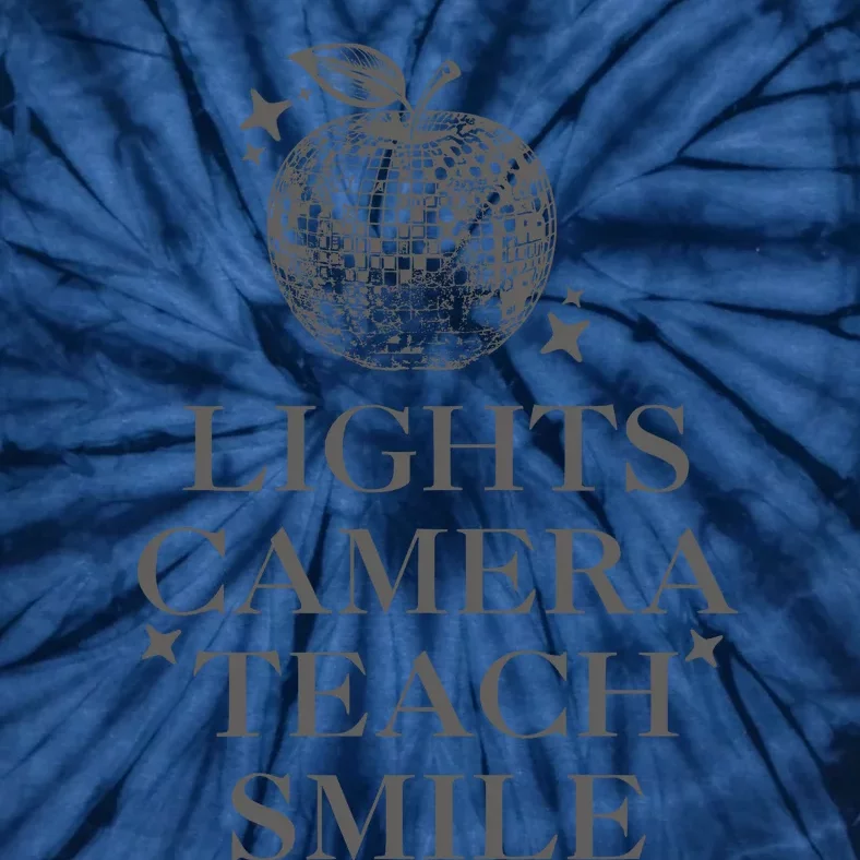 Lights Camera Teach Smile Funny Tie-Dye T-Shirt