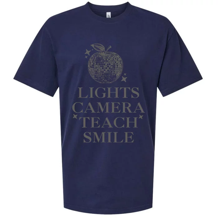 Lights Camera Teach Smile Funny Sueded Cloud Jersey T-Shirt