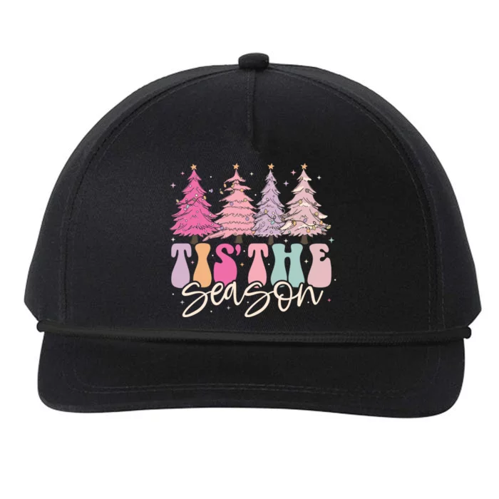 Ladies Christmas Tis The Season Boutique Graphic Cute Gift Snapback Five-Panel Rope Hat