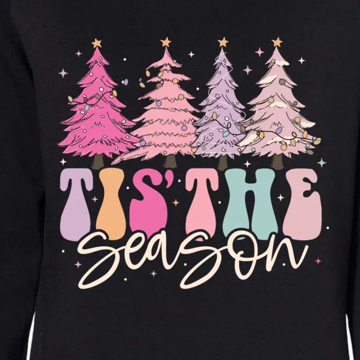 Ladies Christmas Tis The Season Boutique Graphic Cute Gift Womens California Wash Sweatshirt