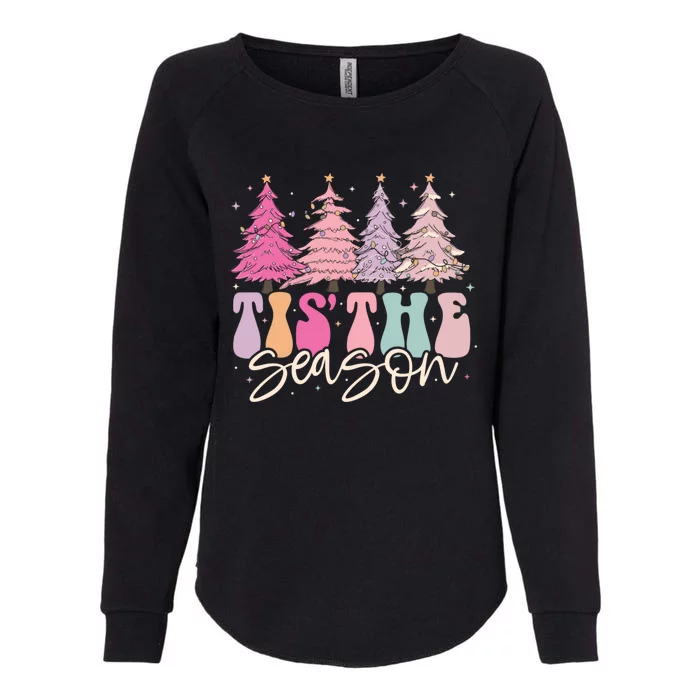 Ladies Christmas Tis The Season Boutique Graphic Cute Gift Womens California Wash Sweatshirt