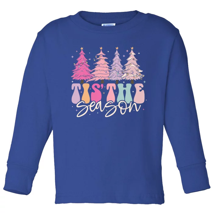 Ladies Christmas Tis The Season Boutique Graphic Cute Gift Toddler Long Sleeve Shirt