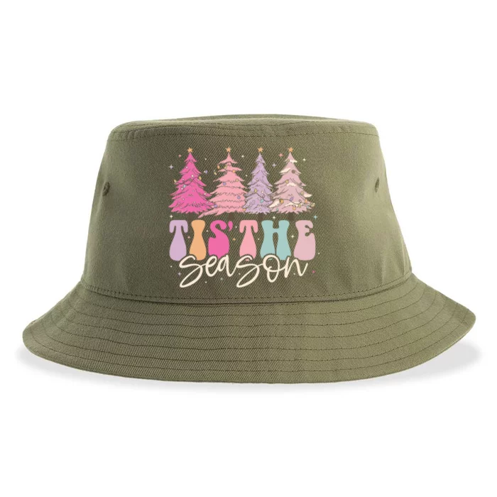 Ladies Christmas Tis The Season Boutique Graphic Cute Gift Sustainable Bucket Hat