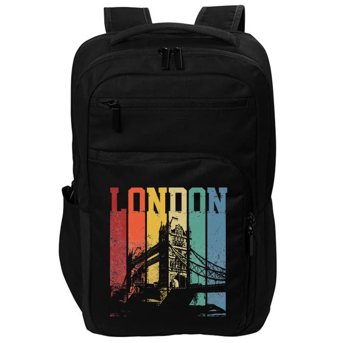 London City Tower Bridge England United Kingdom Vintage Impact Tech Backpack