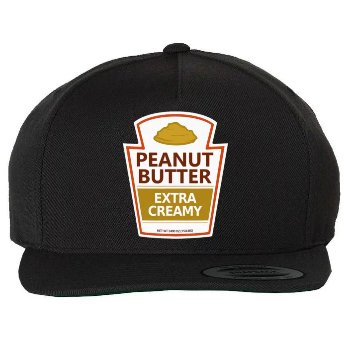 Lazy Costume Tees Peanut Butter Extra Creamy Wool Snapback Cap