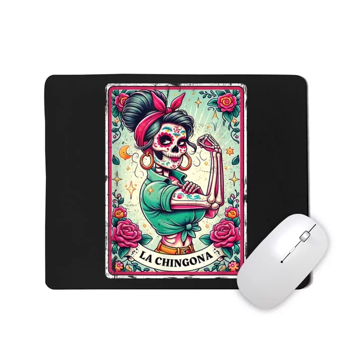 La Chingona Tarot Card Funny Spanish Slang Boss Latina Power Mousepad