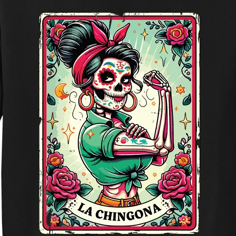 La Chingona Tarot Card Funny Spanish Slang Boss Latina Power Sweatshirt