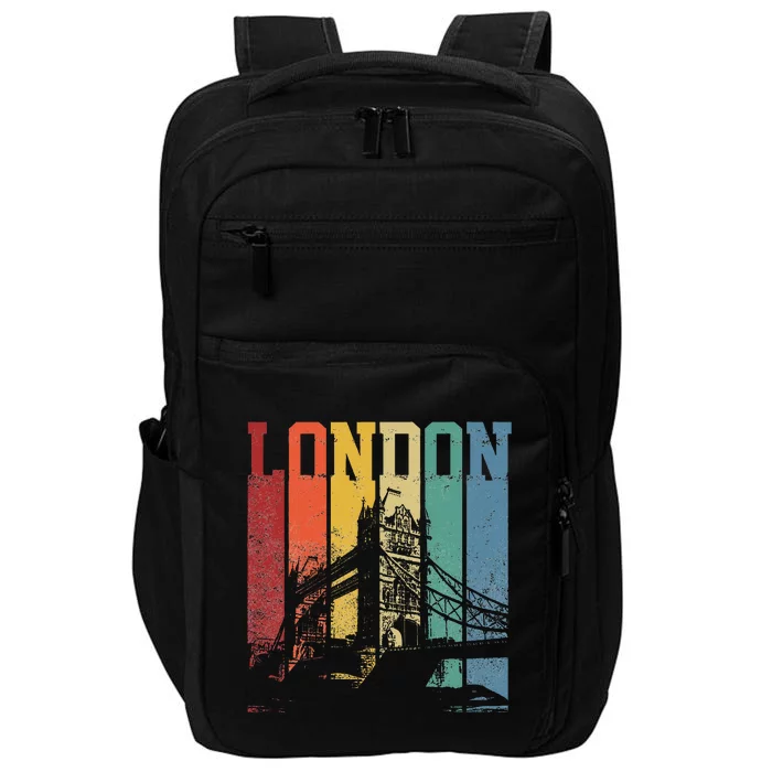 London City Tower Bridge England United Kingdom Vintage Impact Tech Backpack