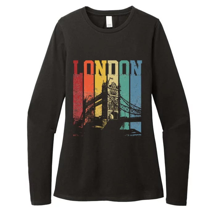 London City Tower Bridge England United Kingdom Vintage Womens CVC Long Sleeve Shirt