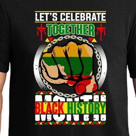 Lets Celebrate Together Black History Month Gift Pajama Set