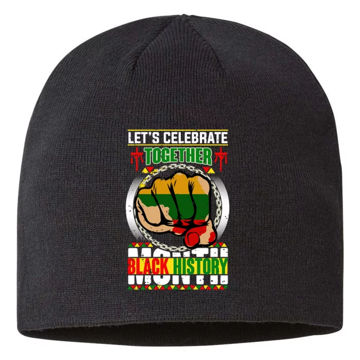 Lets Celebrate Together Black History Month Gift 8 1/2in Sustainable Knit Beanie